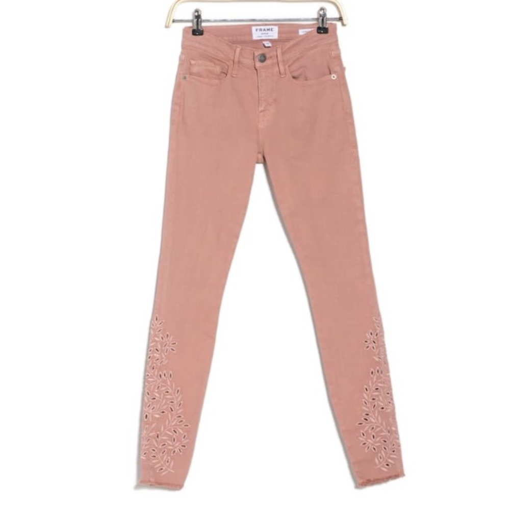 NEW Frame Le Skinny Embroidered Jeans
